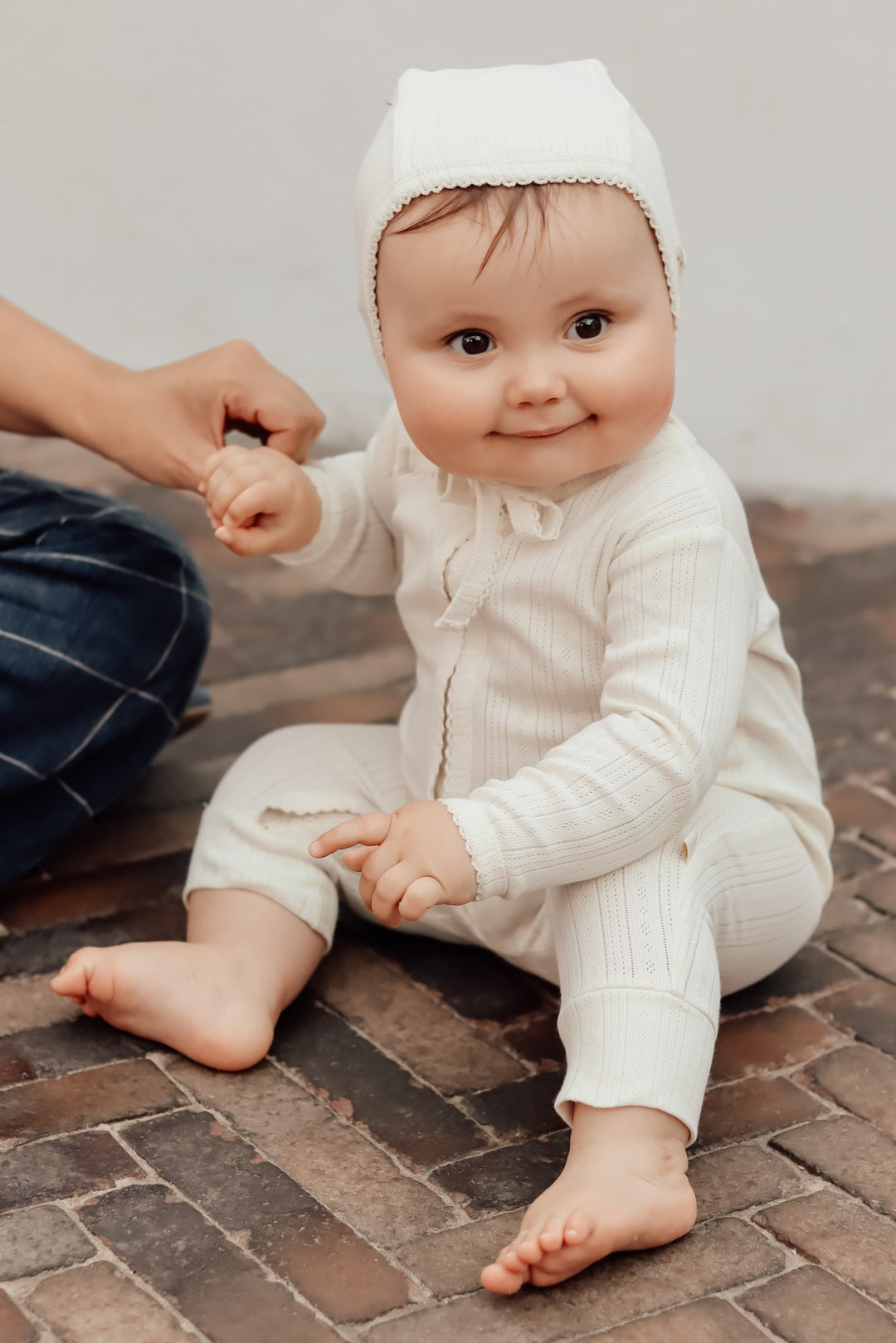 Anna baby helmet - Antique white