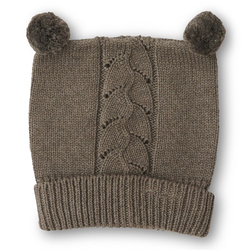 That's Mine Chapette knitted pointelle beanie - Earth brown melange - 97% Organic cotton, 3% Elastan Buy Tøj||Overdele||Strik||Udsalg||Alle||Tøjbundle||Udsalg tøj here.