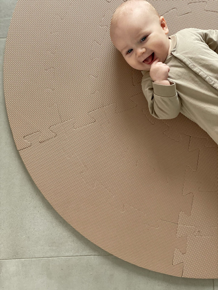 Foam play mat circle - Light brown